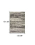 2' X 8' Gold And Slate Abstract Runner Rug